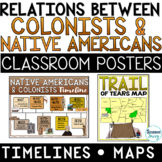 Colonization and Native Americans Posters Timeline and Map