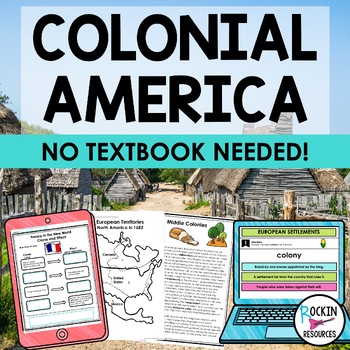 Preview of Colonial America | 13 Colonies | Colony Unit | Colonization | Print | Google