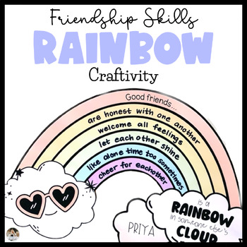 Preview of Rainbow Craft | Spring Writing Craft | Spring Friendship Activities Counseling