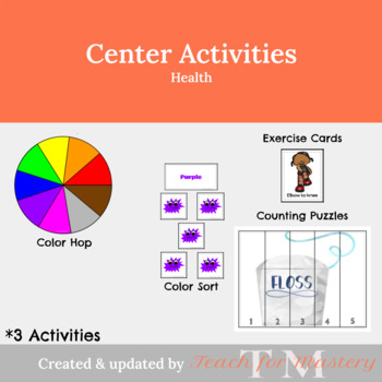 Preview of Color Activities Preschool: Health