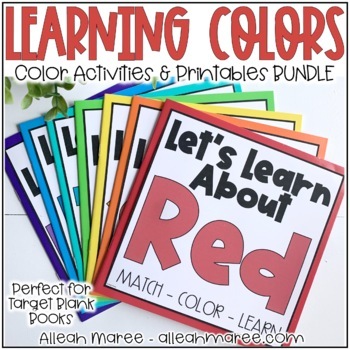 Preview of Toddler & Preschool Busy Books: Color Learning Activities and Printables BUNDLE