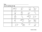 Color Activity in American Sign Language  (Fill in blank)