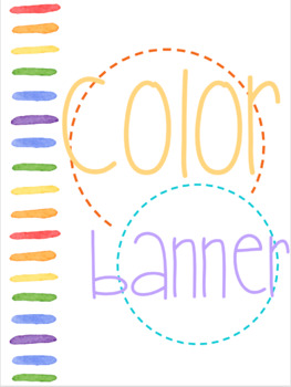 Preview of Colorful Poster With Color Word Sight Words For Classroom Decor