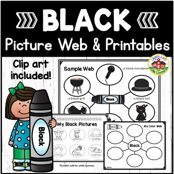 Preview of Black Color Recognition Picture Web Activity and Printables
