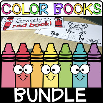 Preview of Learning Colors Book Bundle - Easy Decodable Emergent Readers with Sight Words
