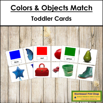 Preview of Colors & Objects Matching (11 Sets) - Montessori Toddler Cards