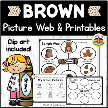 Preview of Brown Color Recognition Picture Web Activity and Printables