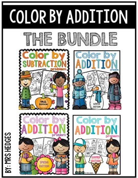 Preview of Color By Addition Problem-THE BUNDLE