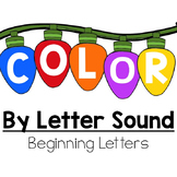 Color By Beginning Letter Sound:  Christmas Lights