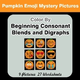Color By Blends & Digraphs - Halloween Emoji Mystery Pictures