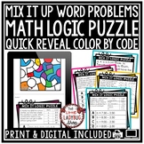 Color By Code Addition Multiplication Math Logic Word Prob