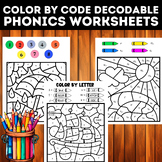 Color By Code Decodable Phonics Worksheets