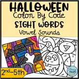 Color By Code  Halloween Edition Sight Words and Vowel Sounds