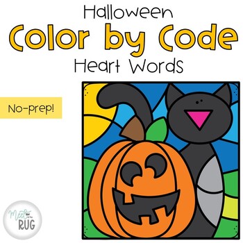 Preview of Color By Code~ Halloween~ Heart Words~ Really Great Reading Blast Units 3-10