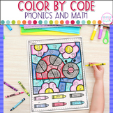 Color By Code Phonics and Math Kindergarten Review Centers