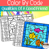Color By Code | Qualities Of A Good Friend Color By Number
