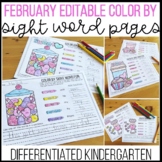 Color By Code - Sight Words and Sentence Work -  Editable 