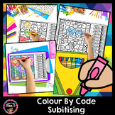 Color By Code Subitizing Worksheets | Numbers 1 to 10