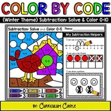 Color By Code: Subtraction 0-10 {Winter Theme}