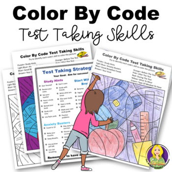 Preview of Test Taking and Study Skills Color By Code