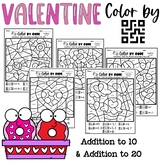 Color By Code Valentines | Addition to 10 | Addition to 20