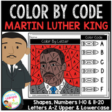 Color By Code Worksheets: Martin Luther King Day