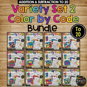 Color By Code to 20 Variety Bundle 2 No Prep Printables Transportation ...