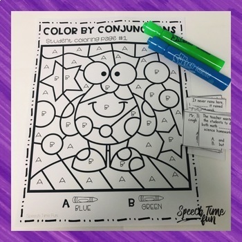 color by conjunctions by speech time fun teachers pay