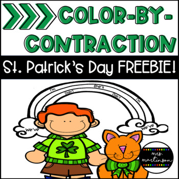 Preview of Color-By-Contraction | St. Patrick's Day