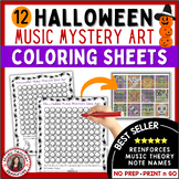 Halloween Music Activities - Color By Music Notes Coloring Pages