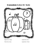 Color By Music Note Pumpkin