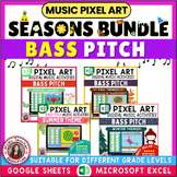 SPRING Coloring Pages - Color-By-Music Pixel Art Seasons -