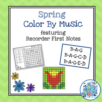 Preview of Color By Music Spring - Recorder Notes - BAG - BAGCD - BAGED