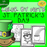 St. Patricks Day Color By Note (12 St. Patrick's Day Music