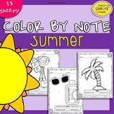 Music Coloring Sheets (Summer Color By Note)