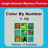 Color By Number 1-10 | Jungle Animals Mystery Pictures