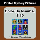 Color By Number 1-10 | Pirates Mystery Pictures