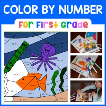 Color By Number 1st Grade Math Facts | Color by Addition and Subtraction