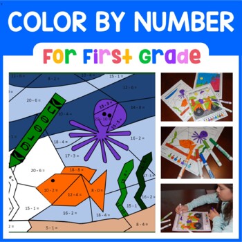 Preview of Color By Number 1st Grade Math Facts | Color by Addition and Subtraction