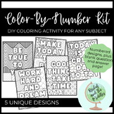 Color-By-Number Activity - Editable Template for Any Subject