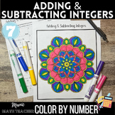 Color By Number - Adding & Subtracting Integers - 7th Grade Math