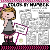Color By Number, Addition to 20, Back to School