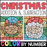 Color By Number - Christmas Addition and Subtraction Practice