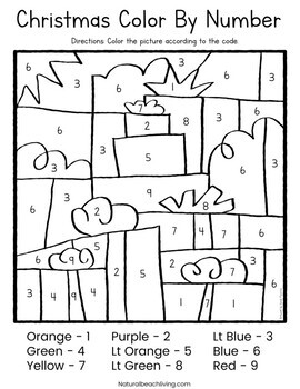 Color By Number Christmas Preschool Worksheets by Hands on Learning ...