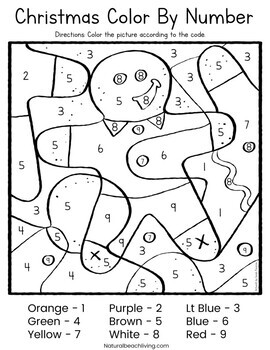 color by number christmas preschool worksheets by hands on learning activities