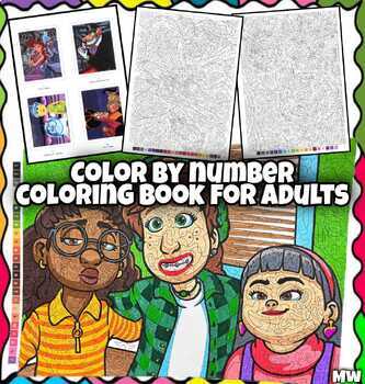 Color By Number Coloring Book, 125 Coloring Pages - For Adults