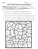 Color-By-Number Compound Subjects & Predicates Using "or"