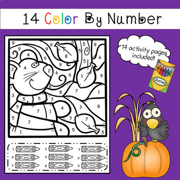 Color By Number - Fall Theme by Little Olive | Teachers Pay Teachers