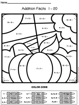 Color By Number Free Math Seasonal Sample by Coast 2 Coast Teacher
