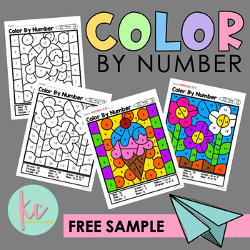 Preview of Color By Number: Free Sample